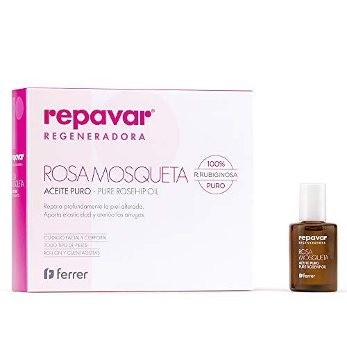 Repavar Regeneradora Aceite Rosa Mosqueta 100% Puro. 15ml, Transparente