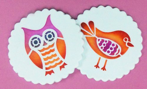 Retro búho y pájaro Plantillas para Galletas by Designer Plantillas