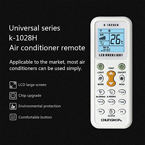Richgv Mando a Distancia de Repuesto Universal Compatible con Aire Acondicionado (AC1)
