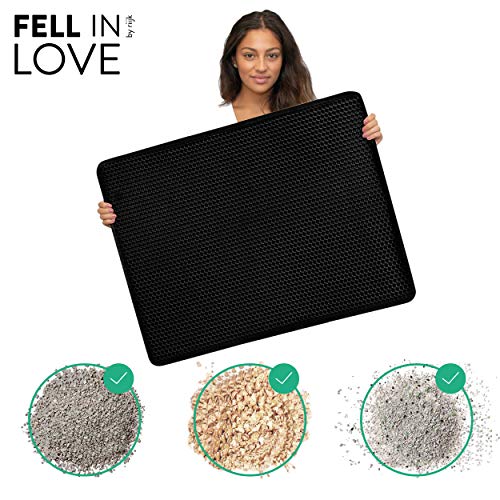 riijk Estera de Arena para Gatos - Alfombra Gatos arenero - Fell in Love