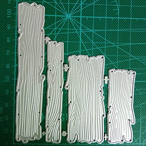RIsxffp Duradero Árbol Corteza Tablón Corte de Metal Muere DIY Libro de Recuerdos Relieve Papel Tarjeta Álbum Plantilla Silver