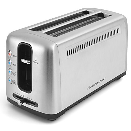 Riviera & Bar GP540A 1500W Metálico - Tostador (Metálico, Acero inoxidable, 1500 W, 395 mm, 180 mm, 210 mm)