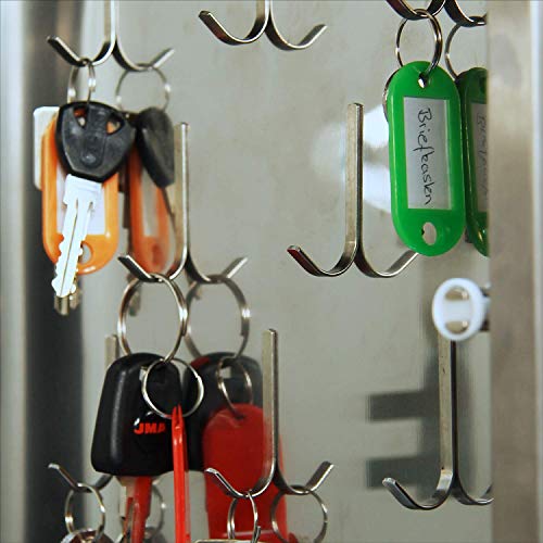Rmeet Etiquetas con Llaveros Plástico,50 Pack Etiquetas de Colores Transparentes Llavero de Identificación con Ventana Etiquetas para Oficina 10 Colores