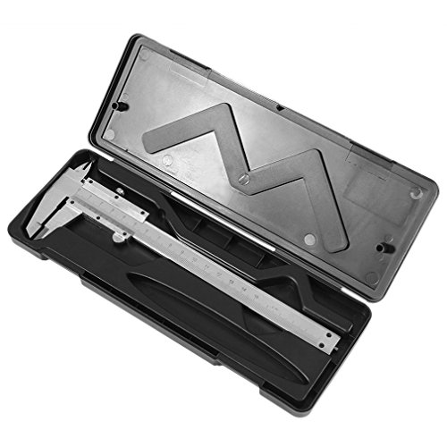 Rocita Luminación Pie de rey 6" 0-150mm / 0,02 mm Herramienta del metal del calibrador de acero al carbono calibradores
