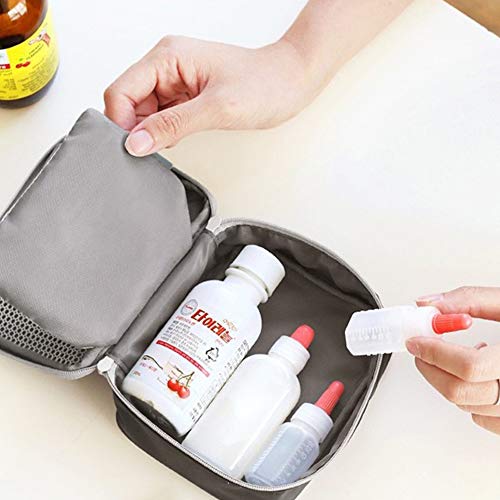 Rocita Portátil Mini Kit de Primeros Auxilios, Medicina vacío Bolsa de Viaje, Pequeño Médico del Organizador del almacenaje de la Bolsa, Pastillas de medicamentos Paquete contenedor para Actividades