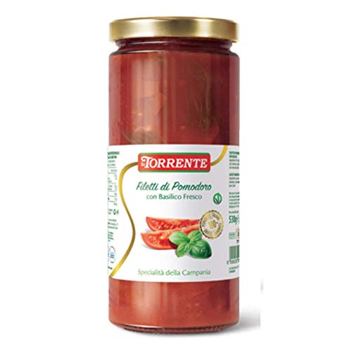 Rodajas de tomate San Marzano con albahaca 530g - La Torrente