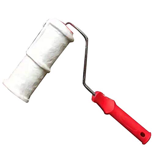 Rodillo para repujado de ladrillo de 8 pulgadas para decoración de pared, patrón de ladrillo de imitación para pintar con mango de goma, cepillo para arte de pintura para el hogar