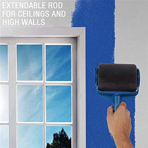 Rodillo Pintura Juego de 10Piezas con Rodillo y Bandeja de Pintura Rodillos de Bricolaje de Pintura Herramientas de Decoración para Paredes y techos de Casas