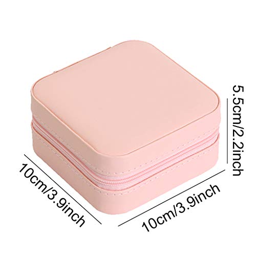 Rolin Roly Joyero de Viaje Pequeño Estuche de Viaje Joyero Jewelry Box (Bare Pink)