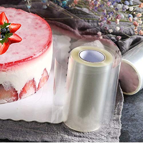 Rollo Pasteleria Lámina de Acetato Decoración de Pasteles Tartas Chocolates Rollo Transparentes Rollos de Acetato Transparente Pastel para Decoración de Repostería Chocolate Mousse 3 Pack