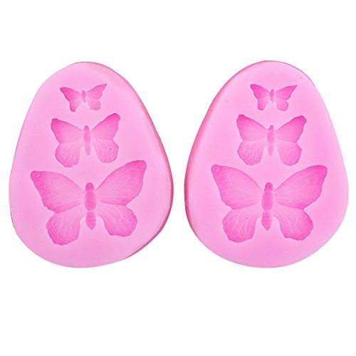 Romote 2x mariposa molde de silicona en forma de,
