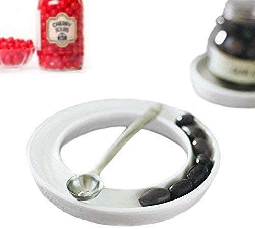 Romote acero inoxidable cuchara de oliva, cereza Cuchara Con Herramientas agujero para drenaje Jar Porción