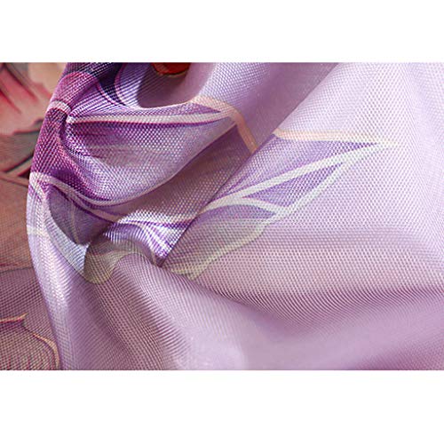 Ropa de Cama Kits, Antideslizante Diseño Banda Cama Faldas con la Funda de Almohada Ropa de Cama para el Verano de refrigeración Individual Cama Doble, 3 Piezas,Purple-200 * 220cm