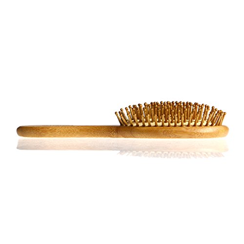 ROSENICE Cepillo de pelo natural de bambú peine cepillo de cuero cabelludo masaje para el cuidado del cabello