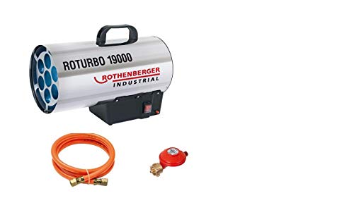 Rothenberger Industrial 1500000051 RoTurbo - Soplador con encendido piezoeléctrico, manguera y regulador, 18,2 kW