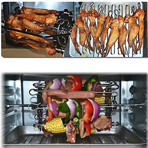 Rotisserie Horno Accesorios Juego de herramientas Barbacoa Asador Barbacoa Kebab Carnes Folletos Máquina Pincho Barbacoa