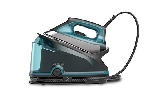 Rowenta Compact Steam Pro - Centro de planchado, 6.3 bares de presión, golpe de vapor de 325 g/minuto, suela antiarañazos deslizante, sistema eco