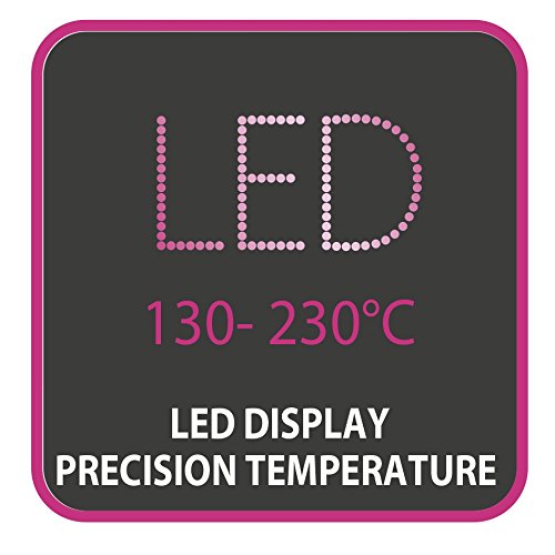 Rowenta Extra Liss SF4112F0 - Plancha de pelo con Recubrimiento de Keratina y Turmalina, plantalla LED, Sistema de placas flotantes grandes, ajuste de temperatura y apagado autómatico