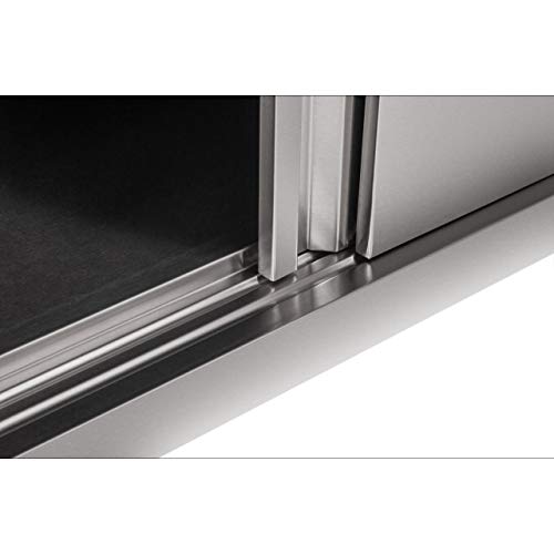 Royal Catering - Armario de Pared Profesional - 200 x 40 cm (LxA) - Fabricado en Acero Inoxidable - Dispone de 2 Puertas correderas - Material de Montaje Incluido