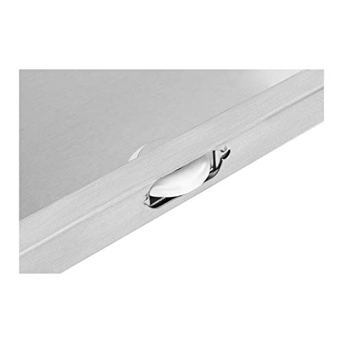 Royal Catering - Armario de Pared Profesional - 200 x 40 cm (LxA) - Fabricado en Acero Inoxidable - Dispone de 2 Puertas correderas - Material de Montaje Incluido