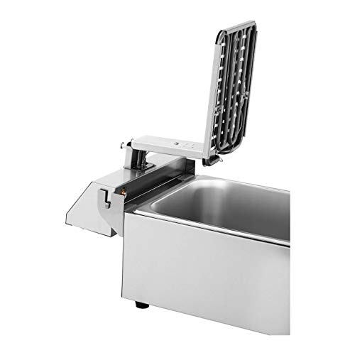 Royal Catering Freidora Electrica Profesional RCEF-10EY-ECO (10 Litros, 3.200 W, 230 V, Acero inoxidable)
