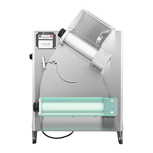 Royal Catering Máquina Laminadora para Pizza Pizzería RC-DRM310TG (Ø de 14 a 29 cm, 2 Rodillos, Espesor de Masa de 0-5 mm, Inicio automático)