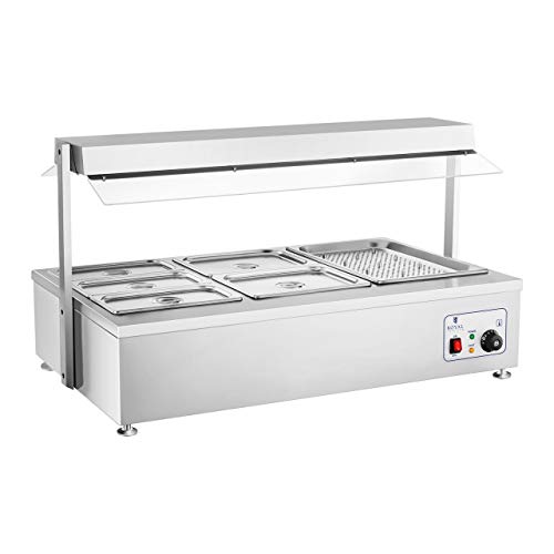 Royal Catering - RCBM-6D - Baño maría Industrial - 6 GN - con Bandeja para Carne