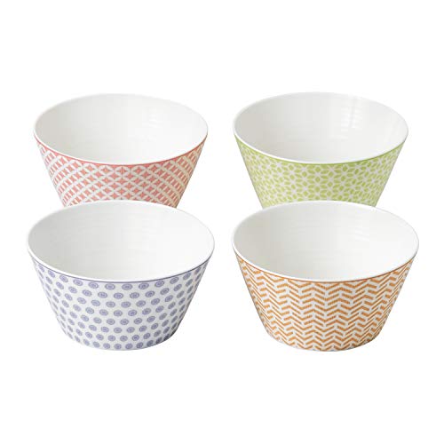 Royal Doulton Cuencos de Cereales llamativos, Juego de 4, 15 cm