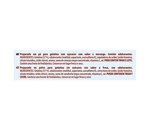 Royal Gelatina en Polvo Sabor Fresa con Vitamina C, 0% Azúcares - 10 Raciones, 31 g