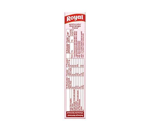 Royal - Gelatina en Polvo Sabor Fresa con Vitamina C, 30% Menos Azúcares - 10 Raciones, 114 g