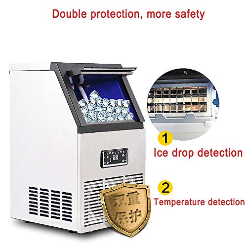 ROZIN Máquina De Fabricación De Hielo Automática, Máquina Comercial De Cubitos De Hielo, Pequeña Maquinaria De Negocios, Máquina De Bolas De Hielo para Té De La Leche, Bar, Cafetería