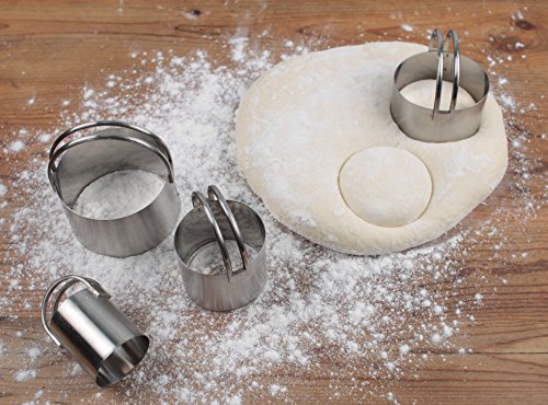 RSVP International Endurance BC-4 Cortadores de galletas, Acero Inoxidable, Mármol blanco