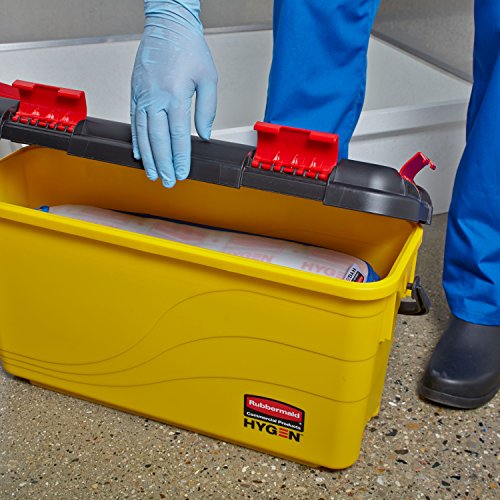 Rubbermaid Commercial Products FGQ95088YEl - Cubo de desinfección con Cierre hermético, Amarillo