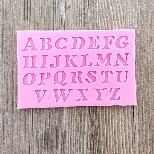 Ruijanjy 1 Pack Antiadherente de Silicona Torta del Molde de Las Letras del Alfabeto en Forma de Torta de la Pasta de fabricación de moldes para Hornear Arte de DIY de Suministro