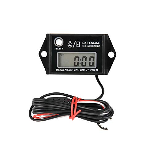 Runleader RL-HM026A Tacometro medidor inductivo con hora para todos los motores de gasolina motos ATV UTV Dirtbike Motobike fuerabordas moto pitbike PwC Marine Boat impermeable