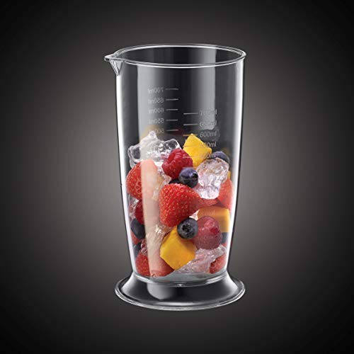 Russell Hobbs Desire - Batidora de Mano, Vaso de 500 ml, Batidora Smoothies, Acero Inox, 500 W, Rojo, Referencia 24690-56