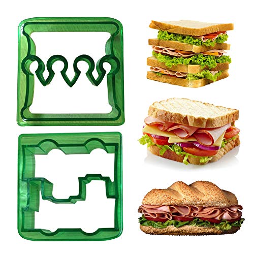 Rust Weihpe Cortador de Corteza de sándwich con Forma de Corona Cortador de sándwich Cortador de Molde para Pan sándwich Cortador de sándwich de Galleta Tostada Molde (H01)