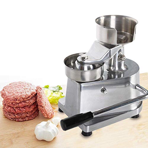 RWGG Máquina formadora de Hamburguesas Pesadas de Acero Inoxidable, Gran Prensa Manual para Hamburguesas comerciales, Adecuada para el hogar, comerciales, cocinas, restaurantes de Comida rápida
