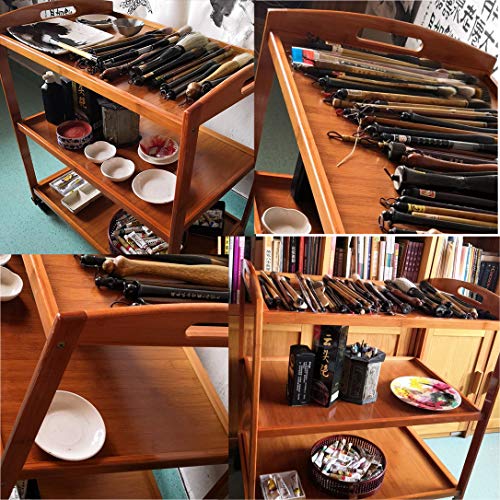 S-AIM Carrito Utilitario De Cocina De 3 Niveles, Estante De Panadería con Ruedas Vintage, Ruedas De Cocina con Ruedas, Carros De Cocina, Fácil Montaje para Baño, Cocina, Oficina