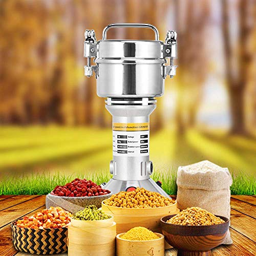 S SMAUTOP Acero Inoxidable eléctrico de Grado alimenticio de la categoría alimenticia de la Amoladora de Grano de para el Molino de Pimienta de la Especia de la Hierba de la Cocina (500g)
