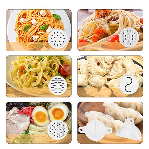 S SMAUTOP Máquina eléctrica para Hacer Pasta Máquina de Cortador de Pasta de Acero Inoxidable para casa Pasta Eléctrica Acero Inoxidable para Hogar Restaurante Masa Tagliatelle de Lasaña