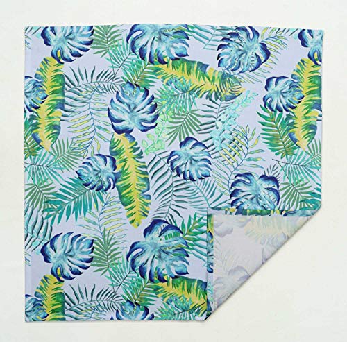 S4Sassy Azul Tropical Flex Algodón Cocina Decorativa Cóctel-Cena Servilletas De Tela Impresa Vacaciones-18 x 18