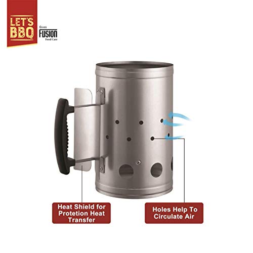 SA Products - Kit de iluminación para parrilla de barbacoa (tamaño grande), diseño de briqueta de carbón vegetal y madera nogada, ahorra tiempo/dinero y combustible.