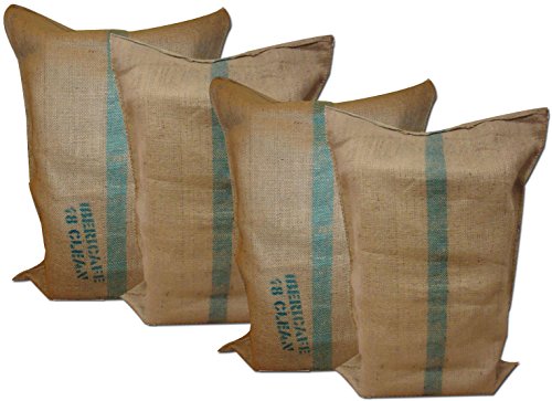SABOREATE Y CAFE THE FLAVOUR SHOP Saboreateycafe Pack de 4 Sacos Grandes de Yute Arpillera Rafia Natural Huerto, Cultivo, Frutas, Verduras Resistencia de 60 kilogramos Medidas 60 x 90 Centímetros