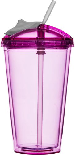 Sagaform - Vaso con Tapa, Color Rosa