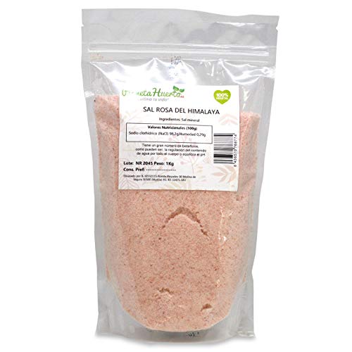 Sal del Himalaya Rosa fina 1 Kg / 100% natural , sin refinar ni aditivos.