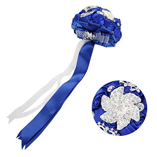 Salmue Flor Artificial, Ramo de Novia de Cristal, Boda Bouquet para la Mano Decoraciones de Boda, Festival Bar Decor (3#)