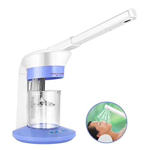 Salmue Vaporizador Facial humidificador Nano-ionico portátil para máquinas, máquina de Vapor de ozono con Spray Giratorio de 360 ​​° para el Cuidado de la Piel Limpieza Profunda desintoxicación(EU)