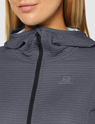 SALOMON Right Nice Mid Hoodie W Chaqueta Deportiva con Capucha, Poliéster/Lana, Mujer, Azul (Night Sky), S