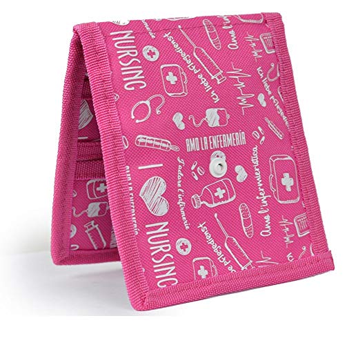 Salvabolsillos, Keen's, Mobiclinic, Para bata o pijama, Diseño exclusivo con estampados en color rosa, Amo la enfermería